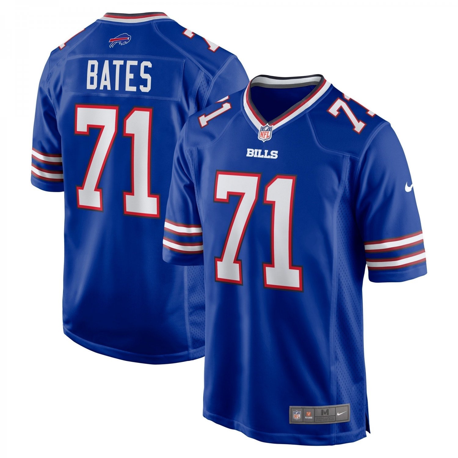 Men's Ryan Bates Royal Buffalo Bills Game Player Jersey