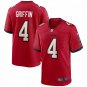 Men's Ryan Griffin Red Tampa Bay Buccaneers Game Jersey