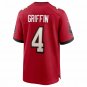 Men's Ryan Griffin Red Tampa Bay Buccaneers Game Jersey