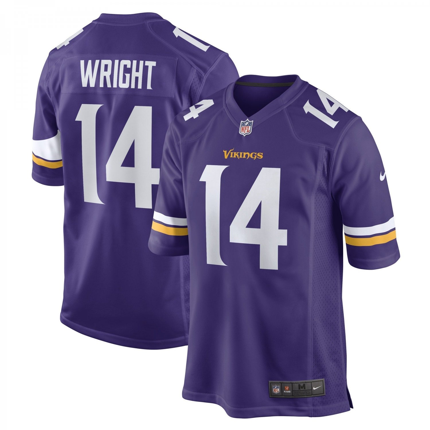 Men's Ryan Wright Purple Minnesota Vikings Game Player Jersey