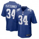 Men's Sandro Platzgummer Royal New York Giants Game Player Jersey