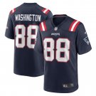 Men's Scotty Washington Navy New England Patriots Home Game Player Jersey