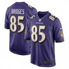 Men's Shemar Bridges Purple Baltimore Ravens Player Game Jersey