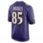 Men's Shemar Bridges Purple Baltimore Ravens Player Game Jersey