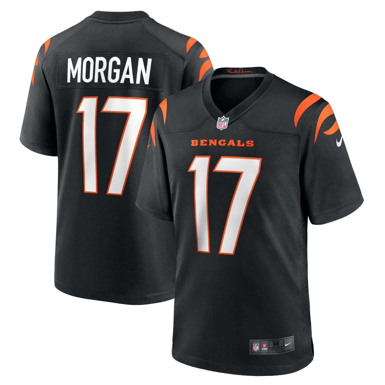 Men's Stanley Morgan Black Cincinnati Bengals Player Game Jersey