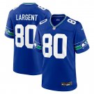 Men's Steve Largent Royal Seattle Seahawks Throwback Retired Player Game Jersey
