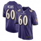 Men's Steven Means Purple Baltimore Ravens Game Player Jersey