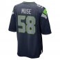Men's Tanner Muse College Navy Seattle Seahawks Game Player Jersey