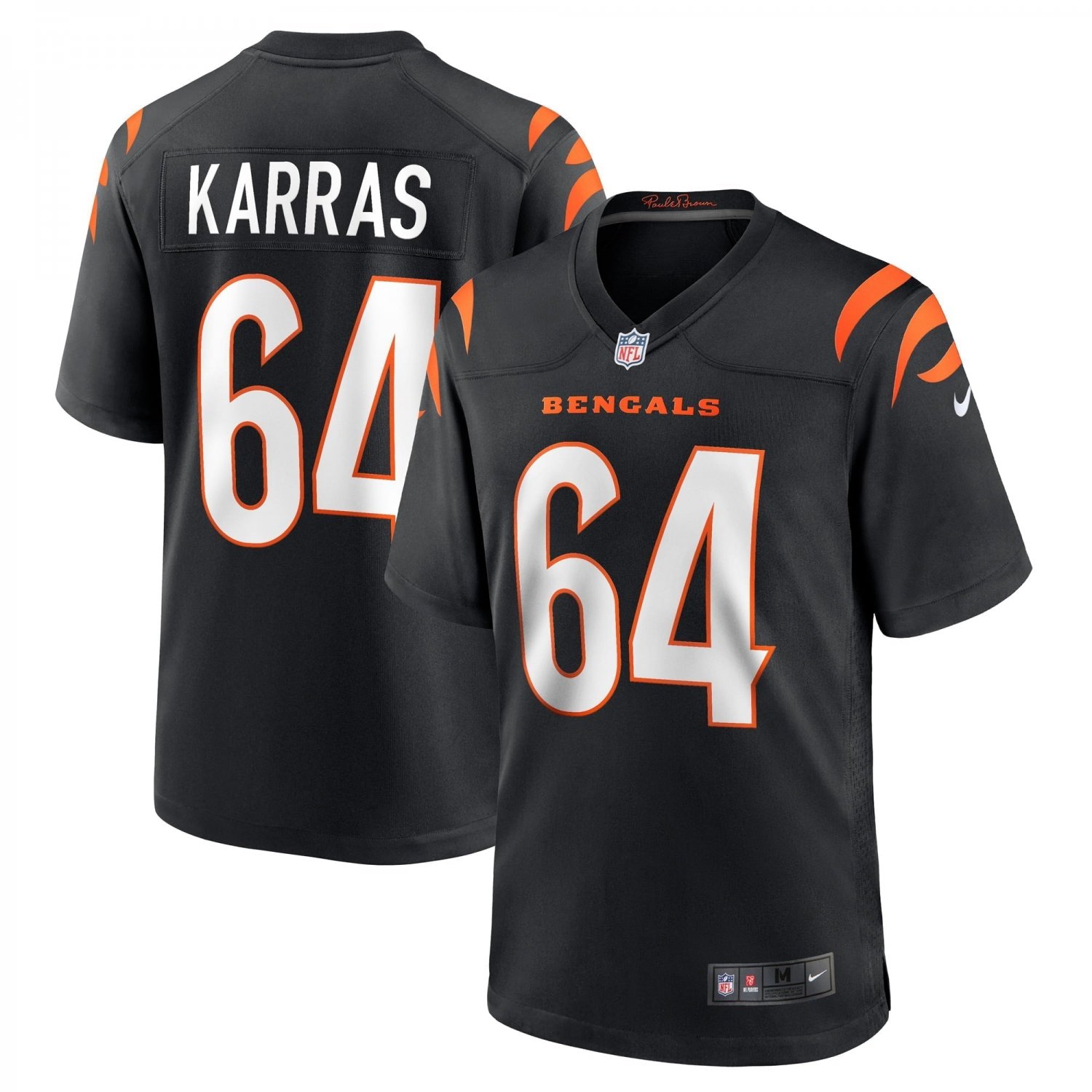 Men's Ted Karras Black Cincinnati Bengals Game Player Jersey