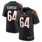 Men's Ted Karras Black Cincinnati Bengals Game Player Jersey