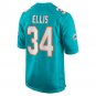 Men's Tino Ellis Aqua Miami Dolphins Home Game Player Jersey