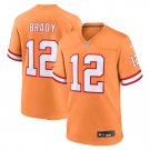 Men's Tom Brady Orange Tampa Bay Buccaneers Throwback Game Jersey