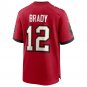 Men's Tom Brady Red Tampa Bay Buccaneers Game Player Jersey