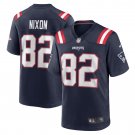 Men's Tre Nixon Navy New England Patriots Player Game Jersey
