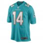 Men's Trent Sherfield Aqua Miami Dolphins Game Player Jersey