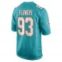 Men's Trey Flowers Aqua Miami Dolphins Game Player Jersey