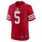 Men's Trey Lance Scarlet San Francisco 49ers Game Player Jersey