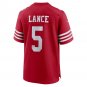Men's Trey Lance Scarlet San Francisco 49ers Team Game Jersey