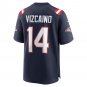 Men's Tristan Vizcaino Navy New England Patriots Home Game Player Jersey