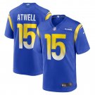 Men's Tutu Atwell Royal Los Angeles Rams Game Player Jersey