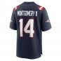 Men's Ty Montgomery Navy New England Patriots Game Jersey
