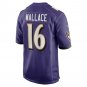 Men's Tylan Wallace Purple Baltimore Ravens Game Jersey
