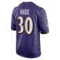 Men's Tyler Badie Purple Baltimore Ravens Player Game Jersey
