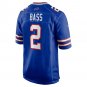 Men's Tyler Bass Royal Buffalo Bills Game Player Jersey