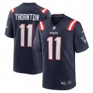 Men's Tyquan Thornton Navy New England Patriots Game Player Jersey