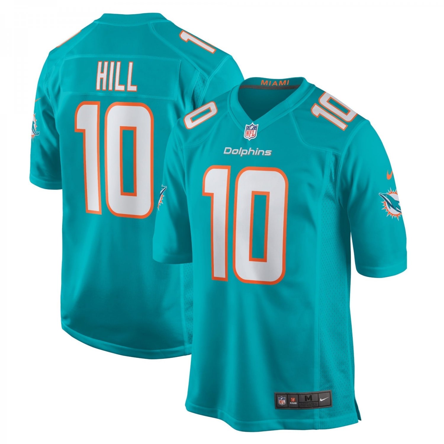 Men's Tyreek Hill Aqua Miami Dolphins Game Jersey