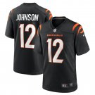 Men's Tyron Johnson Black Cincinnati Bengals Home Game Player Jersey