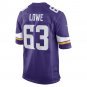 Men's Vederian Lowe Purple Minnesota Vikings Game Player Jersey