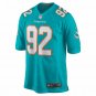 Men's Zach Sieler Aqua Miami Dolphins Game Jersey