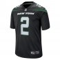 Men's Zach Wilson Stealth Black New York Jets Game Jersey