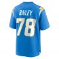 Men's Zack Bailey Powder Blue Los Angeles Chargers Player Game Jersey