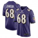 Men's Zack Johnson Purple Baltimore Ravens Home Game Player Jersey