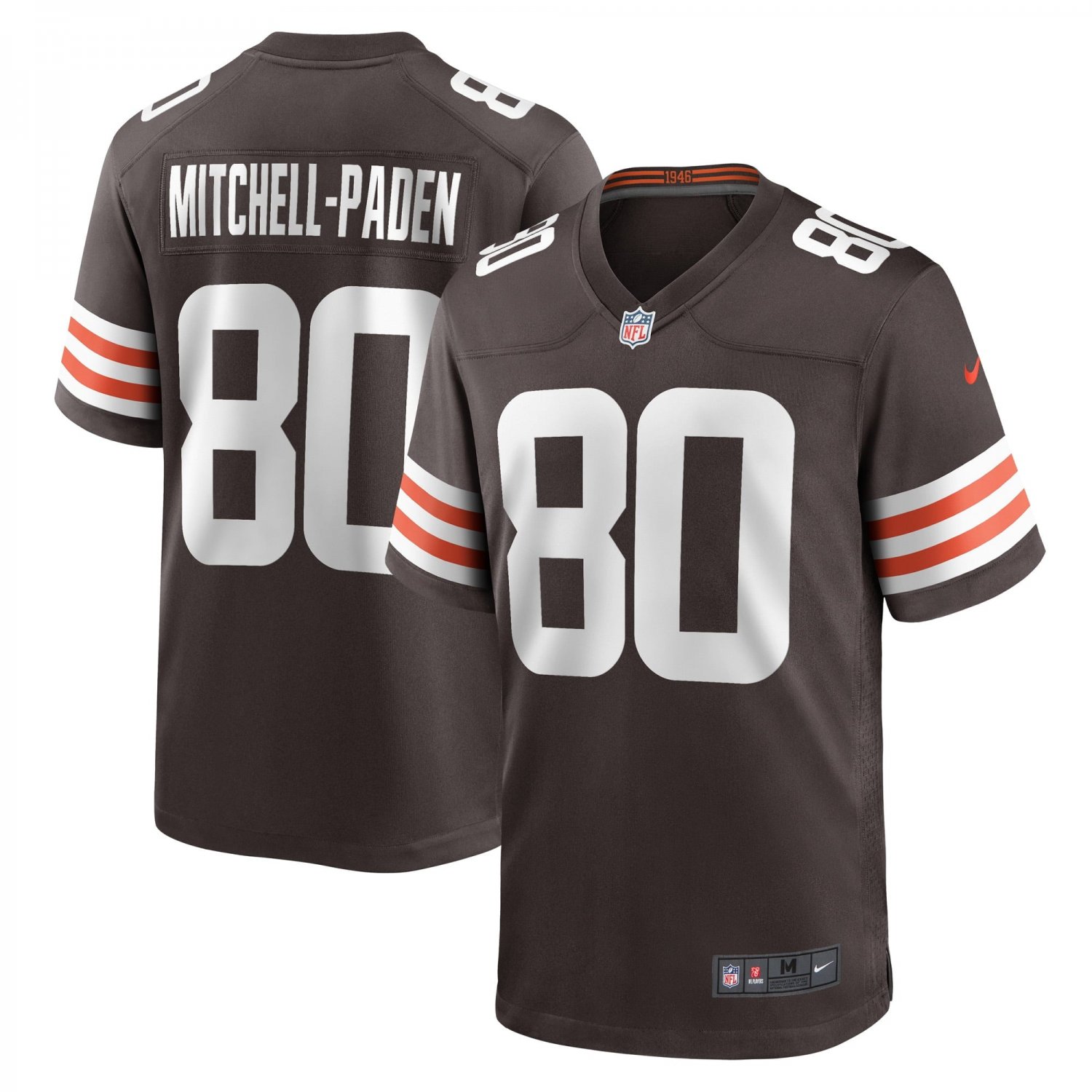 Men's Zaire Mitchell-Paden Brown Cleveland Browns Game Player Jersey