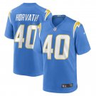 Men's Zander Horvath Powder Blue Los Angeles Chargers Game Player Jersey