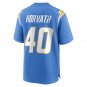 Men's Zander Horvath Powder Blue Los Angeles Chargers Game Player Jersey