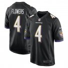 Men's Zay Flowers Black Baltimore Ravens Team Game Jersey