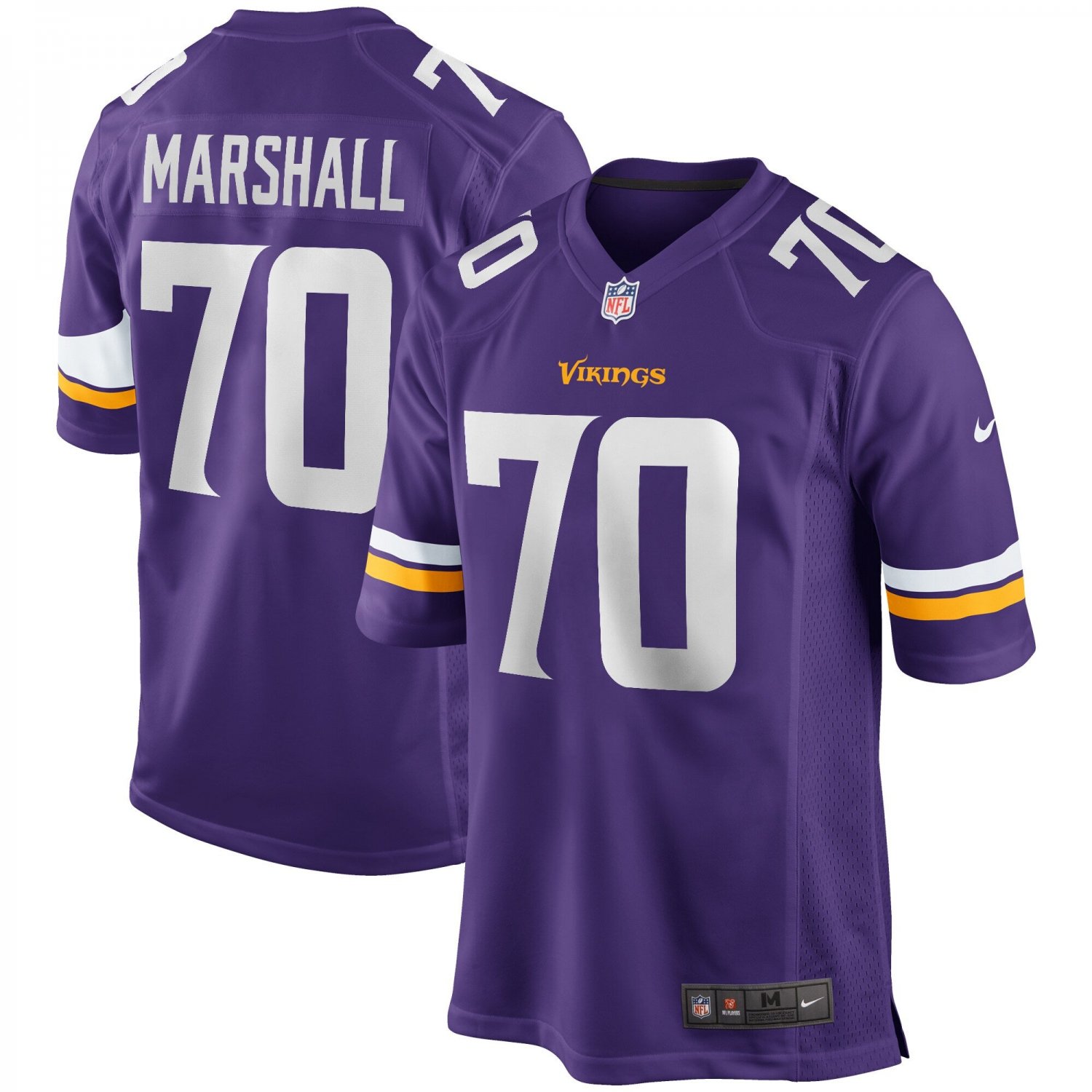 Jim Marshall Minnesota Vikings Game Retired Player Jersey - Purple