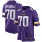 Jim Marshall Minnesota Vikings Game Retired Player Jersey - Purple