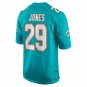 Men's Brandon Jones Aqua Miami Dolphins Team Game Jersey
