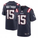 Men's Corliss Waitman Navy New England Patriots Game Jersey