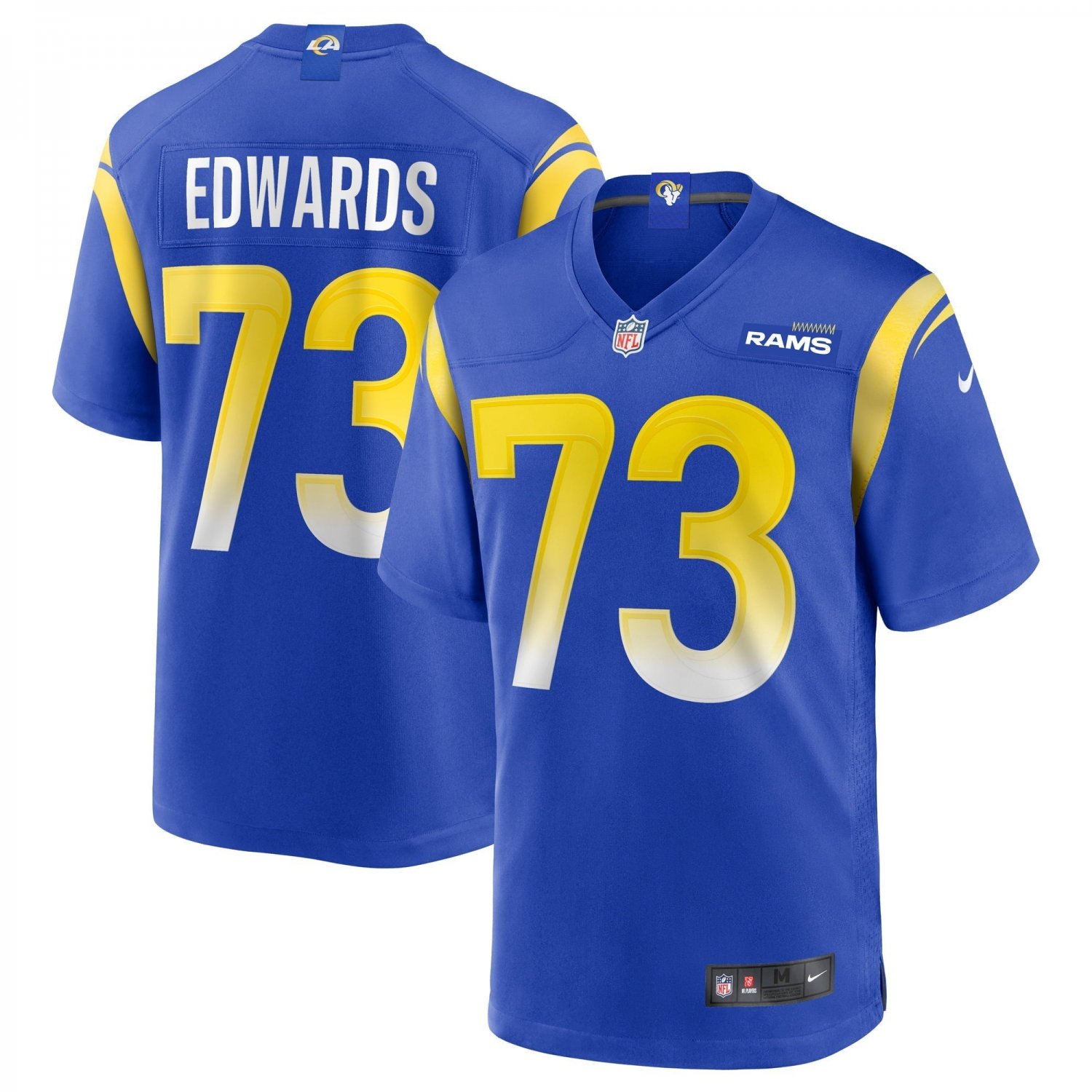 Men's David Edwards Royal Los Angeles Rams Game Jersey