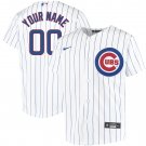 Chicago Cubs Youth Custom Home Pinstripe Replica Jersey
