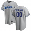 Los Angeles Dodgers Road Replica Custom Jersey - Gray