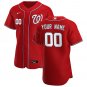 Washington Nationals Alternate Authentic Custom Patch Jersey - Scarlet