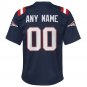 New England Patriots Youth Custom Game Jersey - Navy