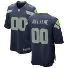 Seattle Seahawks Custom Game Jersey - College Navy